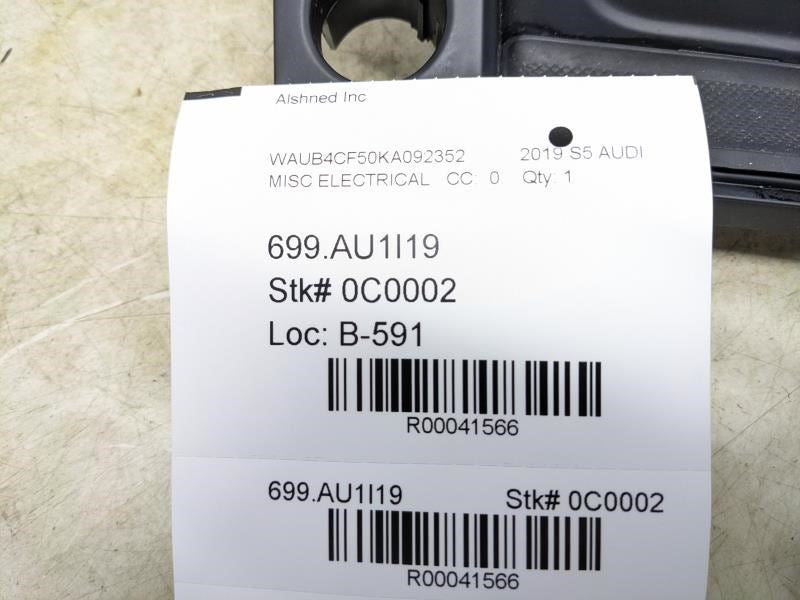 18-23 Audi S5 Center Console Lower Storage Tray w Power Outlet 8W1-864-131-C-6PS - Alshned Auto Parts