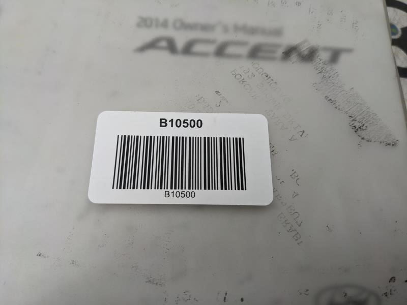 2014 Hyundai Accent Owners Manual set E1R0-EU45H OEM - Alshned Auto Parts