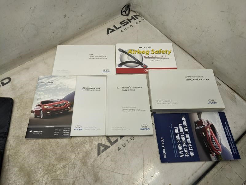 2014 Hyundai Sonata Owners Manual Set with Case A3S0-EU3DD OEM - Alshned Auto Parts