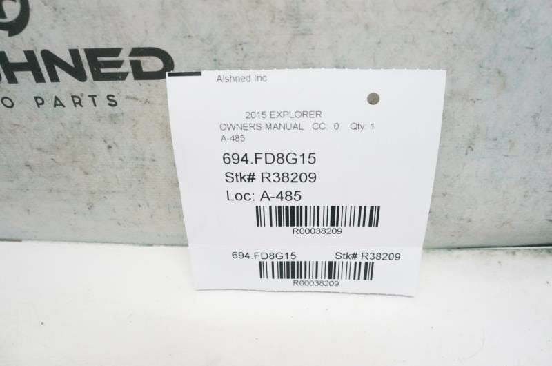 2015 Ford Explorer Owners Manual set with Case FL2J-19A321-AA OEM - Alshned Auto Parts