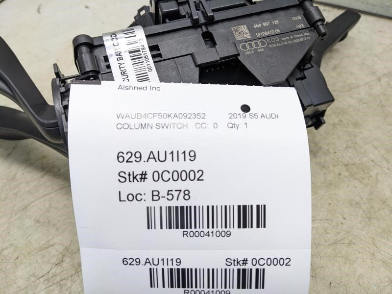 2019 Audi S5 Steering Column Light Signal Wiper Combination Switch 4N0-907-129 - Alshned Auto Parts