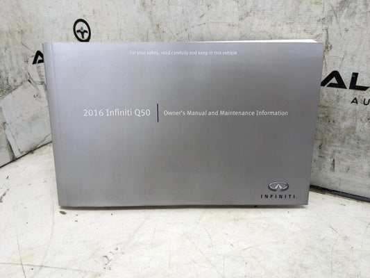 2016 Infiniti Q50 Owners Manual Set with Case OM16E0-0V37U1 OEM - Alshned Auto Parts