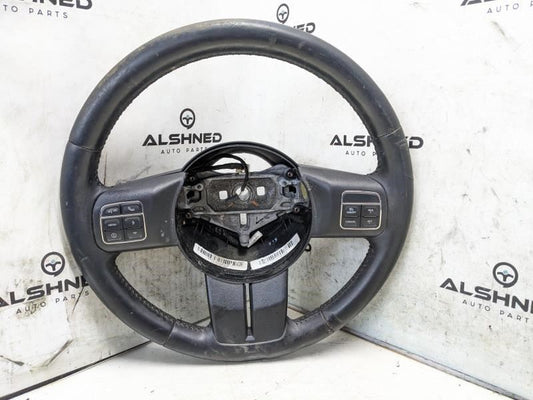 11-17 Jeep Wrangler Steering Wheel Leather w/ Control Buttons 1QJ88DX9AI *ReaD* - Alshned Auto Parts