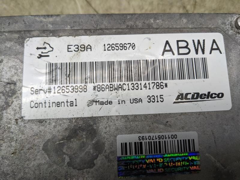 2014-2017 Cadillac CTS Engine Computer Control Module ECU ECM 12653998 OEM - Alshned Auto Parts