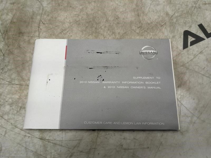 2010 Nissan Sentra Owners Manual Set with Case OM0E-0B16U2 OEM *ReaD* - Alshned Auto Parts
