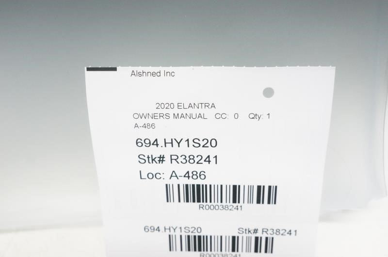 2020 Hyundai Elantra Owners Manual set with Case KF2O-EU9OD OEM - Alshned Auto Parts