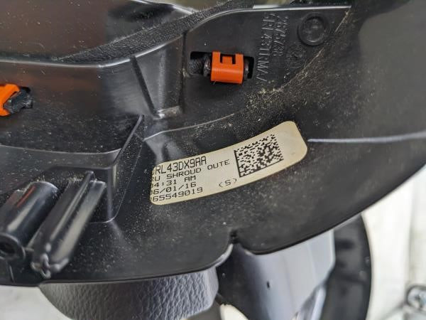 2017-23 Chrysler Pacifica Steering Column Shroud Upper & Lower 5RL43DX9AA OEM - Alshned Auto Parts