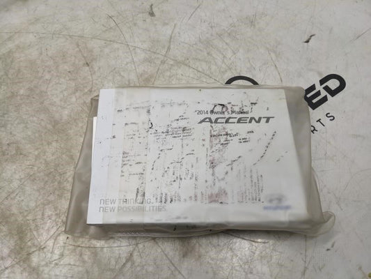 2014 Hyundai Accent Owners Manual set E1R0-EU45H OEM - Alshned Auto Parts
