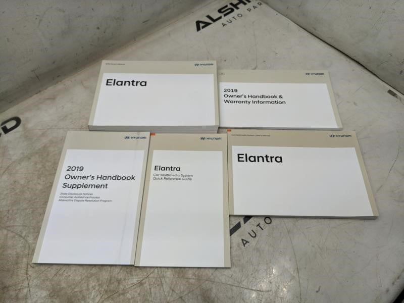 2019 Hyundai Elantra Owners Manual Set KF3O-EU93F OEM - Alshned Auto Parts