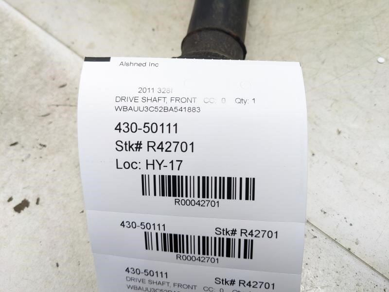 2011-2013 BMW 328I Front Drive Propeller Shaft 26208628042 OEM - Alshned Auto Parts