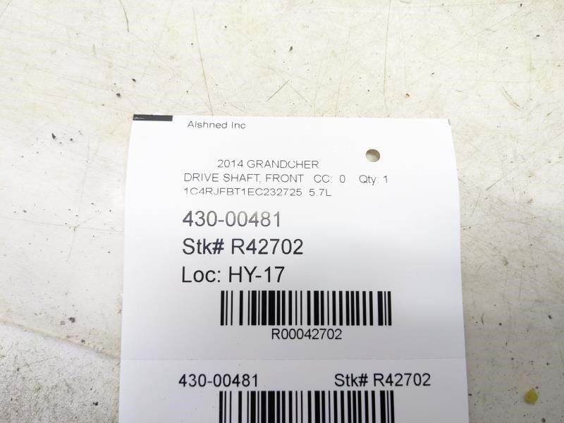 2011-2021 Jeep Grand Cherokee 5.7L 4WD Front Drive Shaft 52853641AD OEM - Alshned Auto Parts