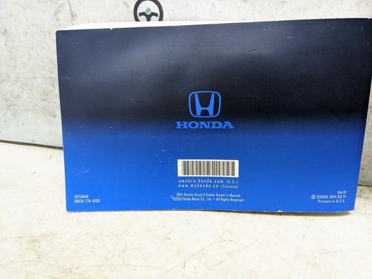 2014 Honda Accord Sedan Owners Manual Only 31T2A610 00X31-T2A-6100 OEM - Alshned Auto Parts