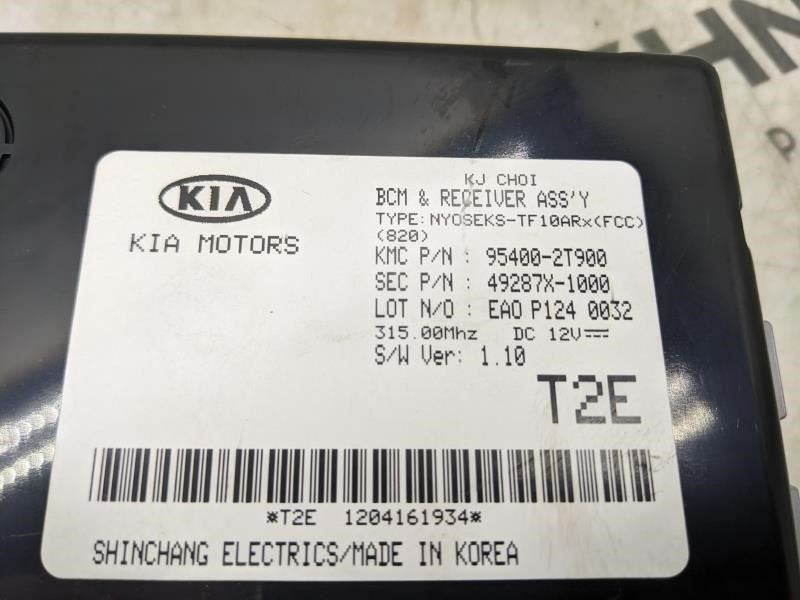 2011-2013 Kia Optima LX AT Body Control Module BCU BCM 95400-2T900 OEM - Alshned Auto Parts