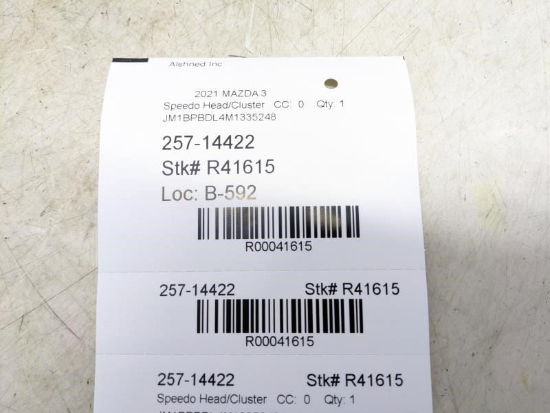 2019-2022 Mazda 3 Speedometer Gauge Instrument Cluster 21K DGD2-55-430A OEM - Alshned Auto Parts