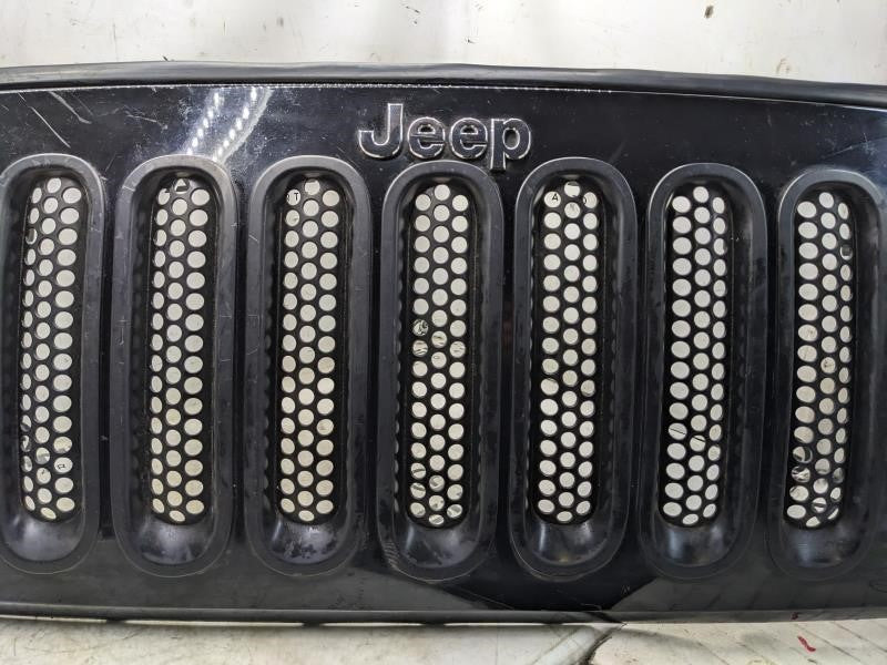 2009-2018 Jeep Wrangler Front Radiator Grille Black 1BM91TRM OEM - Alshned Auto Parts