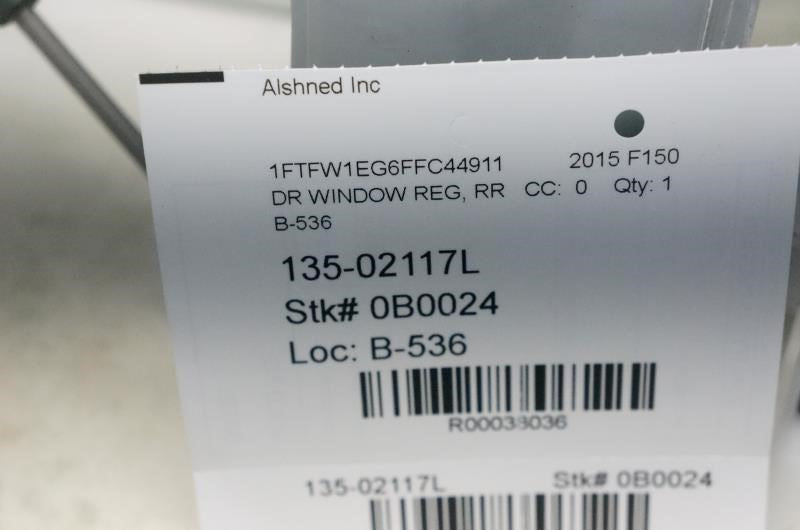 2015-2020 Ford F150 Rear Left Door Window Regulator w Motor FL34-1627001-DN OEM - Alshned Auto Parts