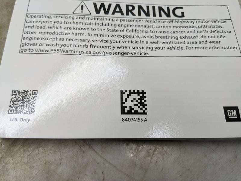 2019 Chevrolet Malibu Owners Manual set 84074155A OEM - Alshned Auto Parts