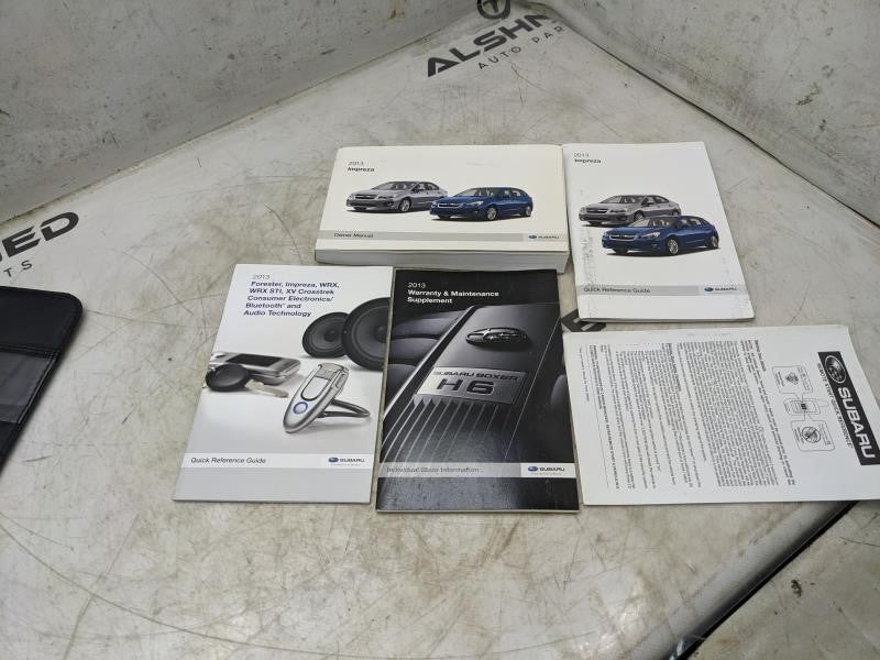 2013 Subaru Impreza Owners Manual Set with Case A1140BE-A M5A5M1313A OEM - Alshned Auto Parts