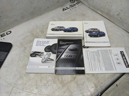 2013 Subaru Impreza Owners Manual Set with Case A1140BE-A M5A5M1313A OEM - Alshned Auto Parts