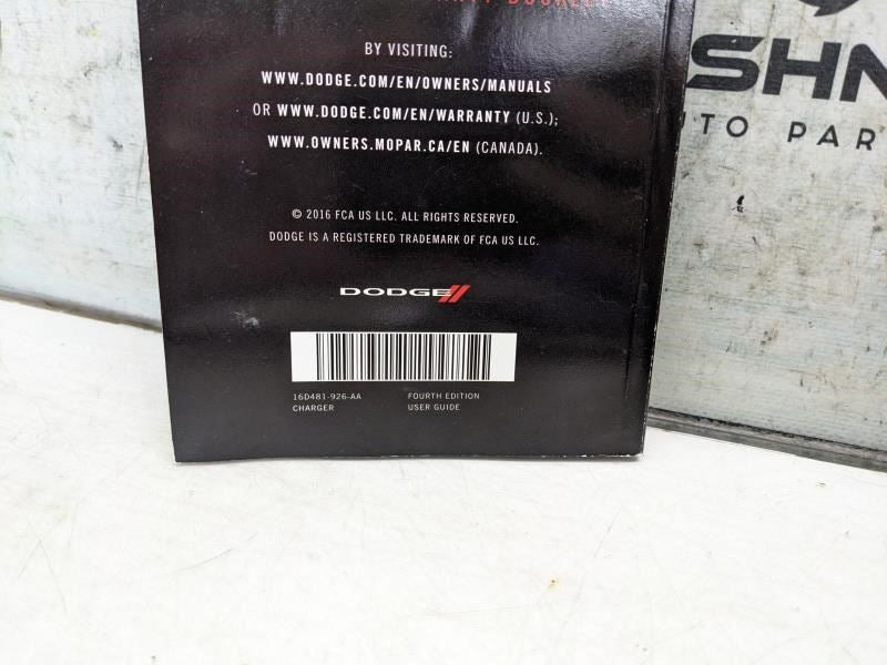 2016 Dodge Charger User Guide set with Case 16D481-926-AA OEM - Alshned Auto Parts