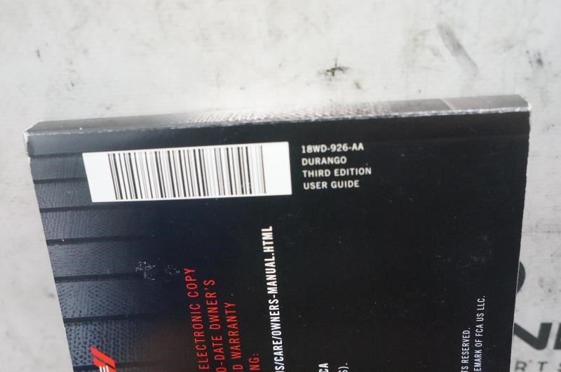 2018 Dodge Durango User Guide set with Case 18WD-926-AA OEM - Alshned Auto Parts