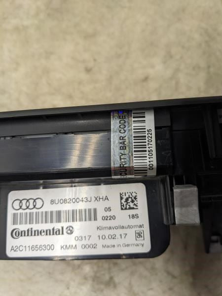 2015-2018 Audi Q3 AC Heater Temperature Climate Control 8U0820043JXHA OEM - Alshned Auto Parts