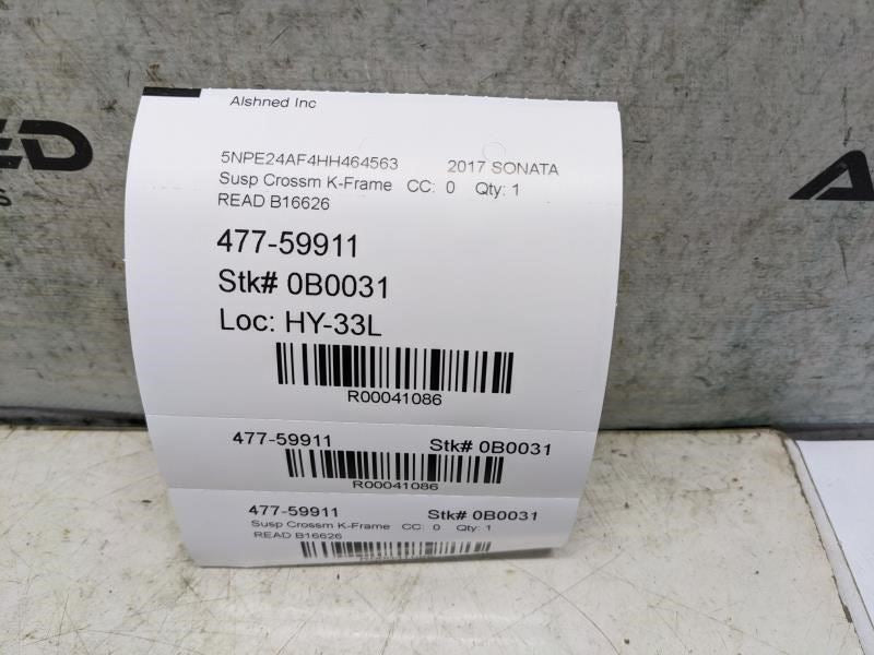 2015-2019 Hyundai Sonata Front Suspension Crossmember 62405-C2051 OEM *ReaD* - Alshned Auto Parts