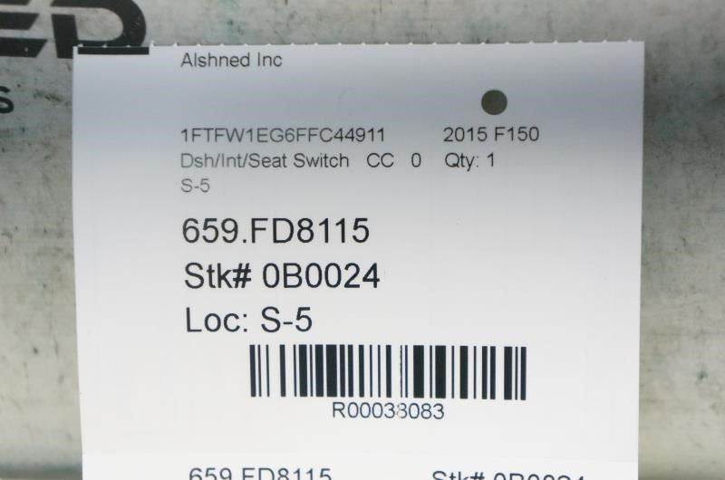 2015-2017 Ford F150 Rear Trunk Release Switch 1L2Z-14018-AC OEM - Alshned Auto Parts
