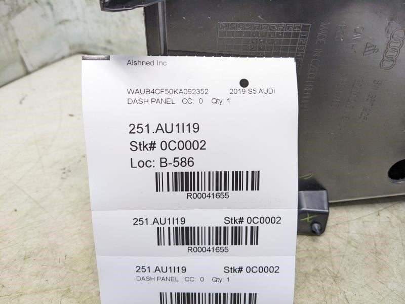 2018-2023 Audi S5 Sportback Front Left Dash Storage Compartment 8W1-857-925 OEM - Alshned Auto Parts