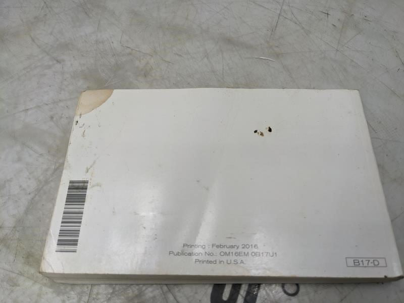 2016 Nissan Sentra Owners Manual Only OM16EM-0B17U1 OEM - Alshned Auto Parts