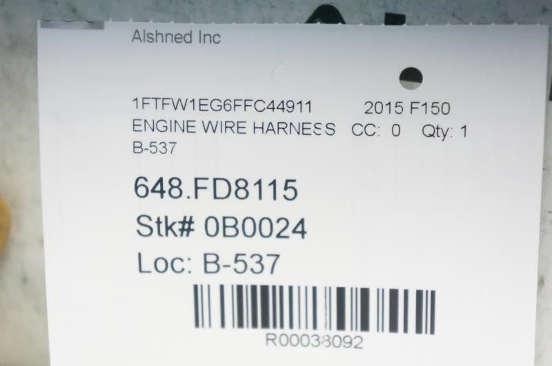 2015 Ford F150 Automatic Transmission Wiring Harness FL3T-15525-BE OEM - Alshned Auto Parts