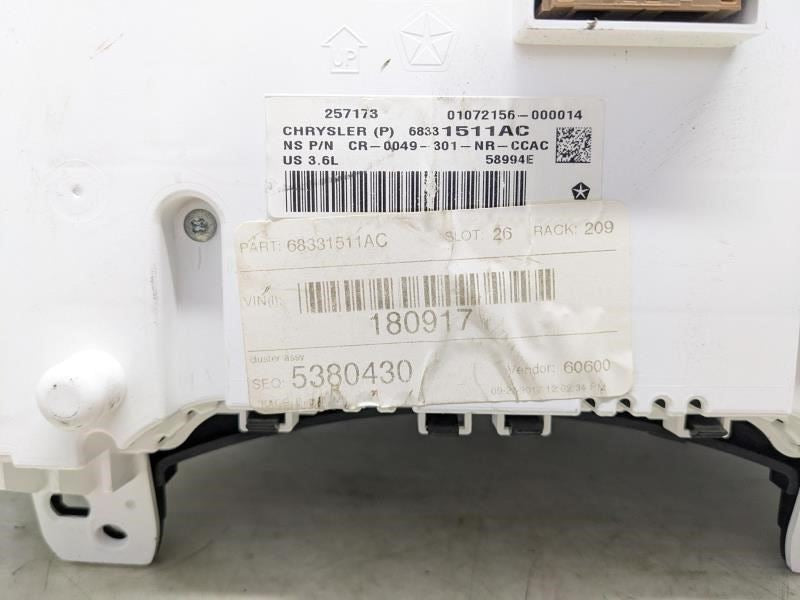 2018 Jeep Grand Cherokee Speedometer Gauge Instrument Cluster 68331511AC OEM - Alshned Auto Parts