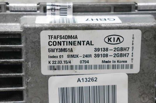 2015 Kia Optima 2.4 Engine Computer Control Module ECU ECM 39138-2GBH7 OEM - Alshned Auto Parts