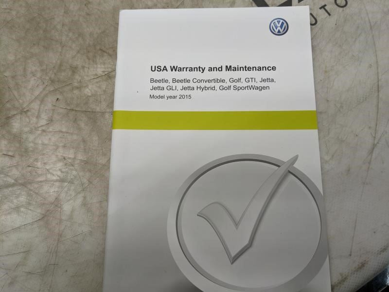 2015 Volkswagen Jetta U.S. Edition Owners Manual Set with Case 1525U1JT623 OEM - Alshned Auto Parts