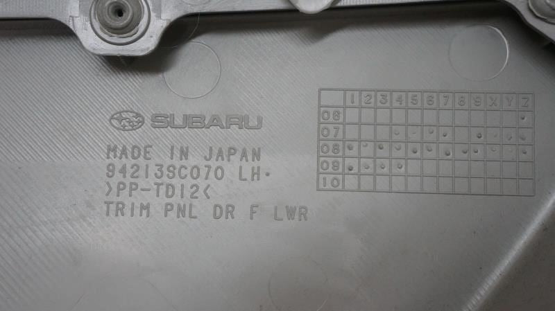 2012 Subaru Forester Left Front Driver Door Interior Trim Panel 94213SC070 OEM Alshned Auto Parts