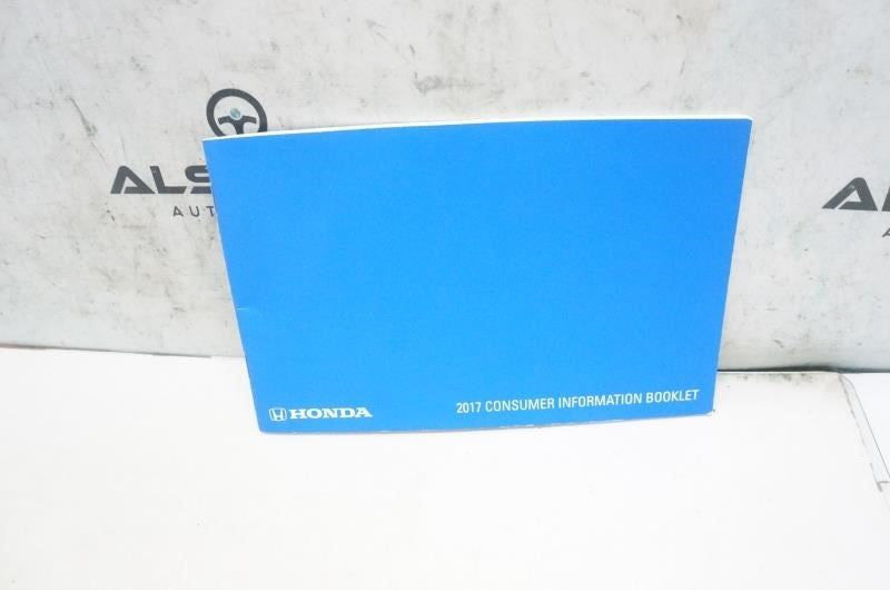 2017 Honda CR-V Owners Guide set with Case 00X31-TLA-G010 OEM - Alshned Auto Parts