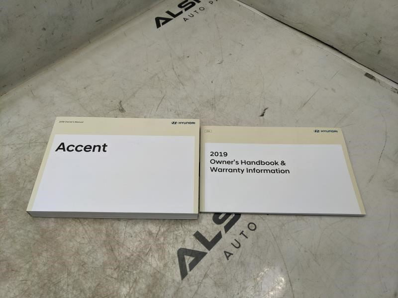 2019 Hyundai Accent Owners Manual set J0S4-EU85A OEM - Alshned Auto Parts