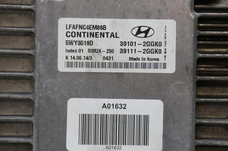 2015 Hyundai Sonata Se 2.4L  Engine Computer Control Module ECU 39101-2GGK0 OEM - Alshned Auto Parts