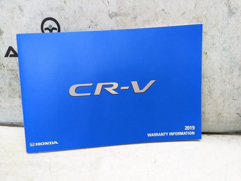2019 Honda CR-V Owners Guide set with Case 00X31-TLA-G201 OEM - Alshned Auto Parts