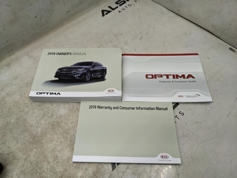 2019 Kia Optima Owners Manual Set with Case KDG5-EU92F OEM - Alshned Auto Parts