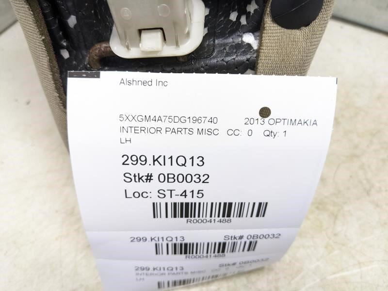 2012-2013 Kia Optima Rear Left Seat Back Bolster Cloth Beige 89395-4C120AL9 OEM - Alshned Auto Parts