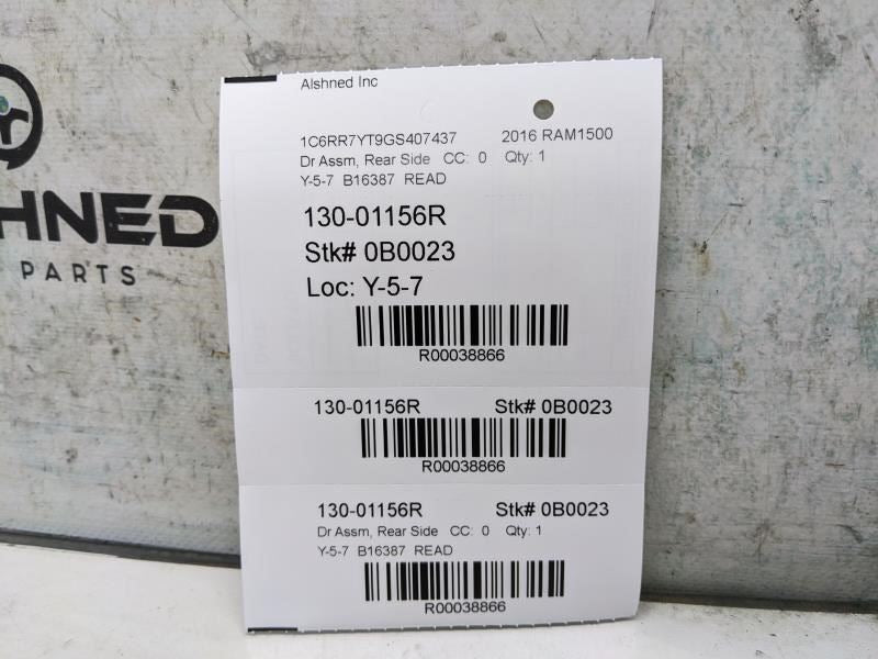 2011-2018 Ram 1500 Crew Cab Rear Right Door Shell 55372020AB OEM *ReaD* - Alshned Auto Parts