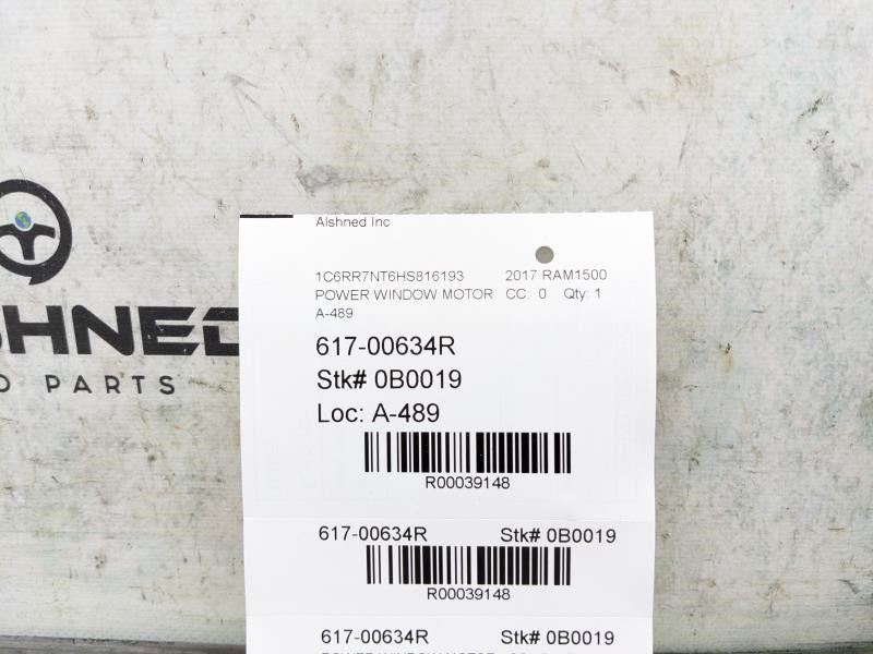 2011-2017 Ram 1500 Rear Cab Sliding Glass Window Regulator Motor 68157026AF OEM - Alshned Auto Parts