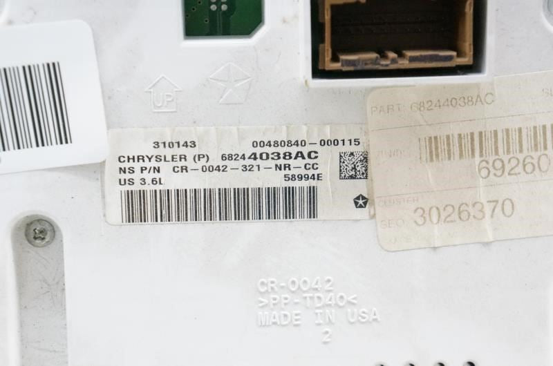 15 Jeep Grand Cherokee Speedometer Instrument Cluster Unknown Mileage 68244038AC - Alshned Auto Parts