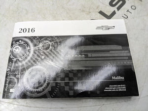 2016 Chevrolet Malibu Owners Manual Only 23424539B OEM
