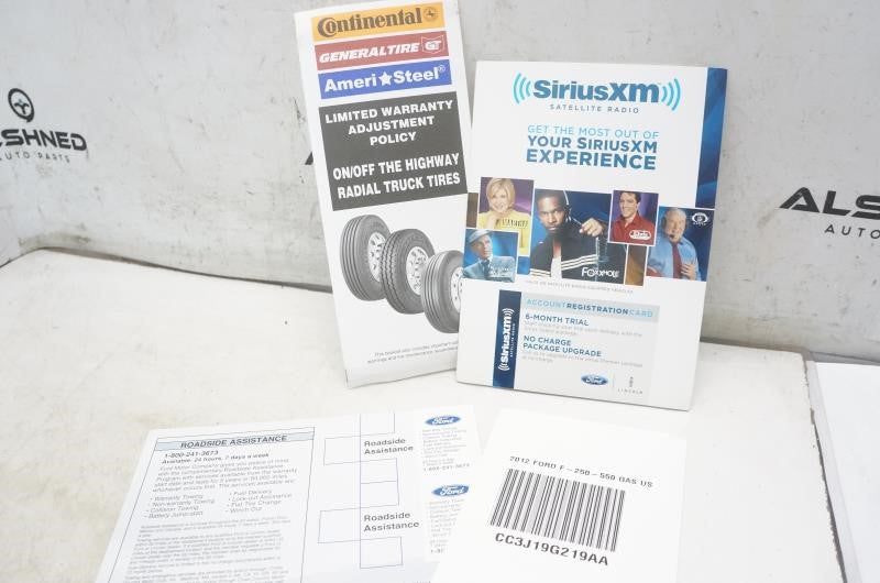 2012 Ford F250 Super Duty Owner's Guide CC3J19A321AA OEM - Alshned Auto Parts