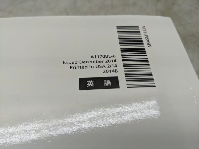 2014 Subaru Impreza Owners Manual Set with Case MSA5M1413A A1170BE-B OEM - Alshned Auto Parts