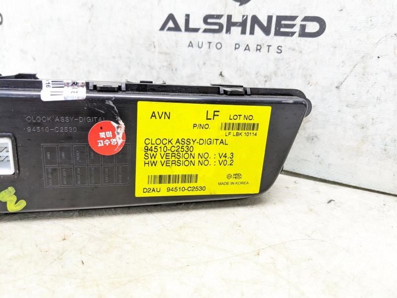 2016-2017 Hyundai Sonata Radio Clock Digital Control Panel 94510-C2530 OEM - Alshned Auto Parts