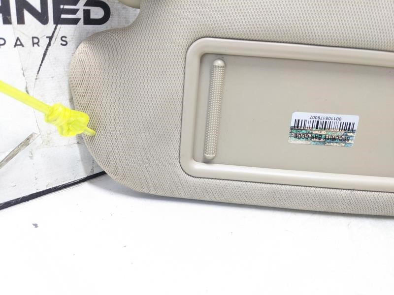 11-16 Kia Optima Front Left Sun Visor w/o Sunroof Beige 85201-2T040UP OEM *ReaD* - Alshned Auto Parts