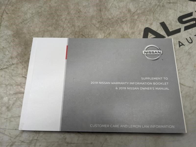 2019 Nissan Altima Sedan Owners Manual set with Case OM19EA-0L34U1 OEM - Alshned Auto Parts